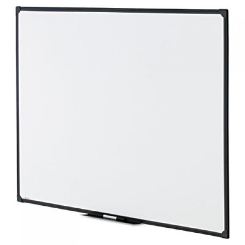 Universal Dry Erase Board, Melamine, 48 x 36, Black Frame (43629)