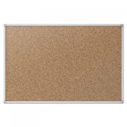 Mead Cork Bulletin Board, 24 x 18, Silver Aluminum Frame (85360)