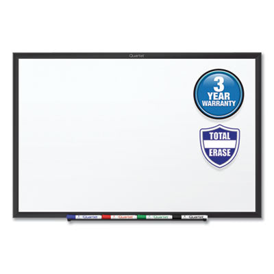 Quartet Classic Series Total Erase Dry Erase Board, 36 x 24, White Surface, Black Frame (S533B)