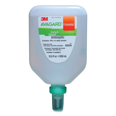 3M Avagard Instant Antiseptic Foam Hand Sanitizer, 1000 mL Wall Mount Bottle (1686167)