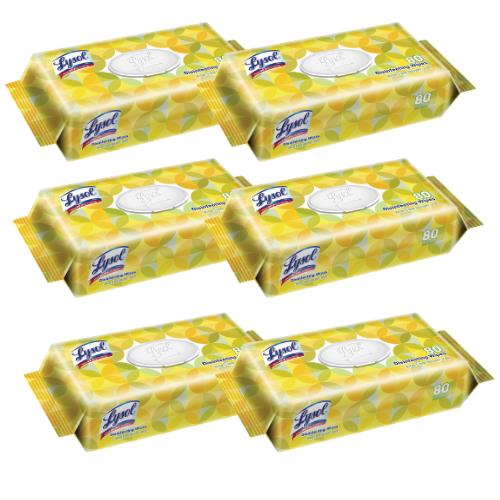 80 Lysol® Disinfecting Wipes - Lemon and Lime - 60 soft pack of 80 wipes - $4 pouch