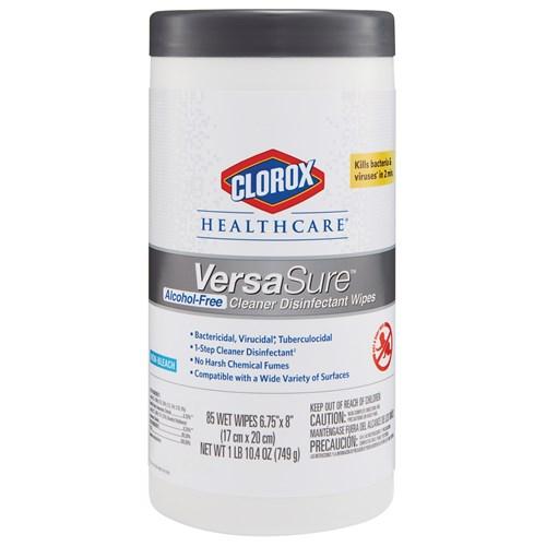 85 Wipes Clorox VersaSure - Disinfecting Wipes - 1 canister of 85 wipes - Healthcare Professional