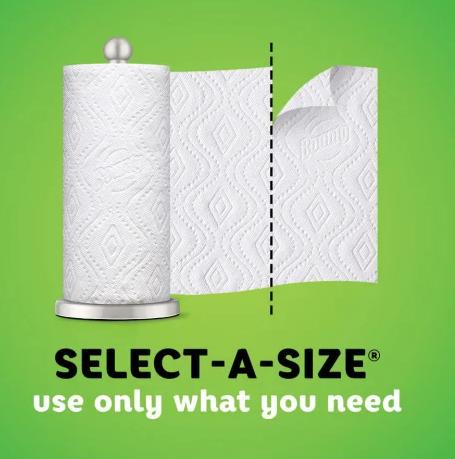 12 Giant Rolls pack Bounty® Select-A-Size Paper Towels Giant Rolls