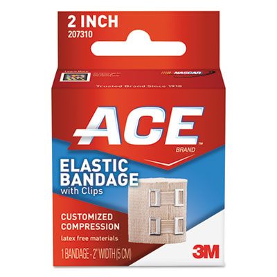 ACE Elastic Bandage with E-Z Clips, 4" x 64" (207313)