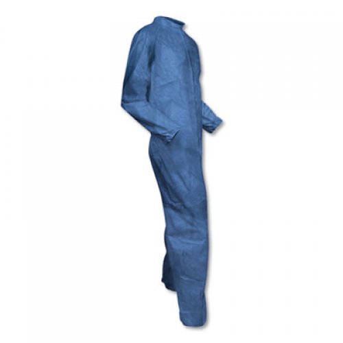 KleenGuard A60 Elastic-Cuff, Ankle & Back Coveralls, Blue, 2X-Large, 24/Case (45005)