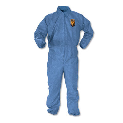 KleenGuard A60 Elastic-Cuff, Ankle & Back Coveralls, Blue, 2X-Large, 24/Case (45005)