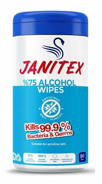 Janitex Alcohol Disinfectant Wipes - 12 Canisters per Case