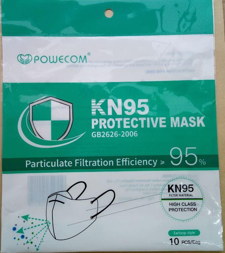POWECOM - 10 KN95 Masks on FDA Authorized List - 1 pack of 10 - GB2626-2006