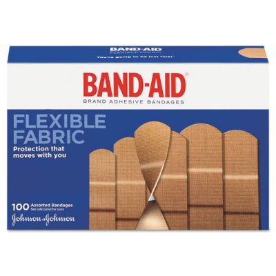 BAND-AID Flexible Fabric Adhesive Bandages 3/4 Inch X 3 Inches 100 ea :  : Health & Personal Care