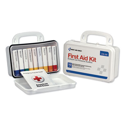 First Aid Only ANSI-Compliant First Aid Kit, 64 Pieces, Plastic Case (238AN)