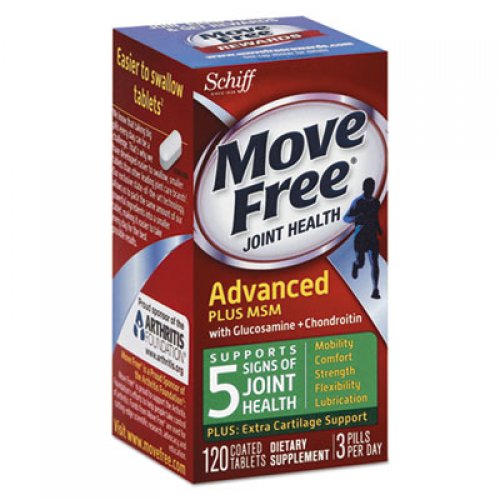 Move Free Advanced Plus MSM Joint Health Tablet, 120 Count (97008)