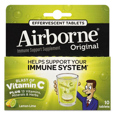 Airborne Immune Support Effervescent Tablet, Zesty Orange, 30 Count (10030)
