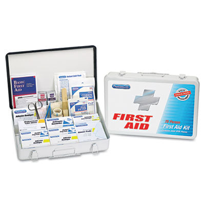 PhysiciansCare First Aid Kit for up to 75 People, Metal, 419 Pieces/Kit (90018)