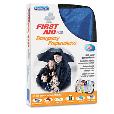 PhysiciansCare Soft-Sided First Aid Kit for up to 10 People, 95 Pieces/Kit (90166)