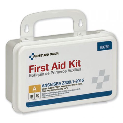 First Aid Only ANSI Class A 10 Person First Aid Kit, 71 Pieces (90754)