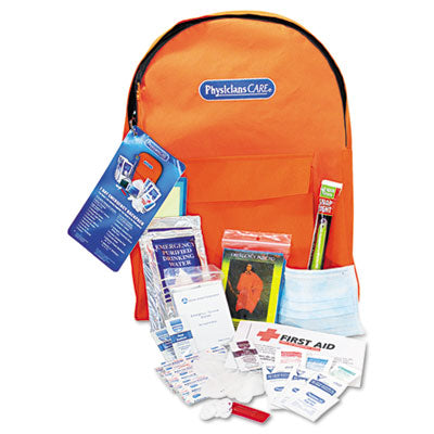 PhysiciansCare Emergency Preparedness First Aid Backpack, 43 Pieces/Kit (90123)
