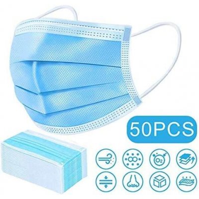 Disposable 3 Ply Face Mask Box of 50 (MTFM1)