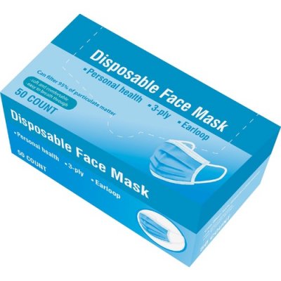 Special Buy Disposable 3-Ply Face Mask, 50/Box (85166)