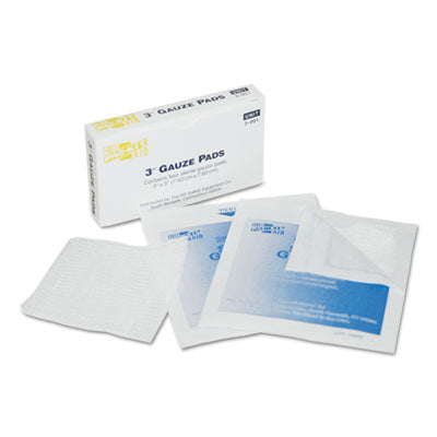 First Aid Only Gauze Pads, 2" x 2"; 3" x 3", 48/Box (I228)